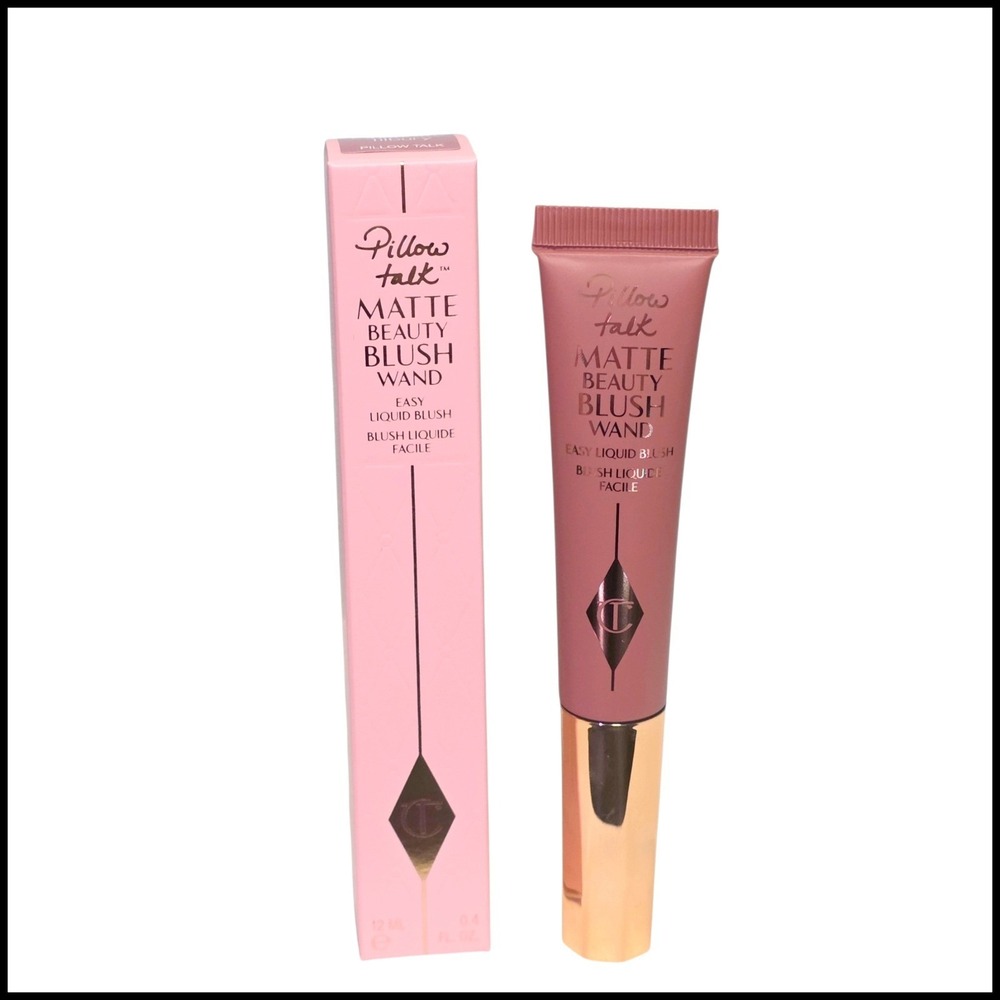 Charlotte Tilbury Pillow Talk Matte Nude Pink Wand Easy Liquid Blush 0.4 oz